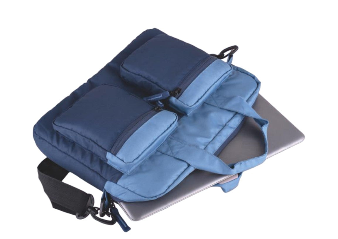 Slim 2 Tone Laptop Bag With Double Outside Pockets - corporate gift by YuBingo