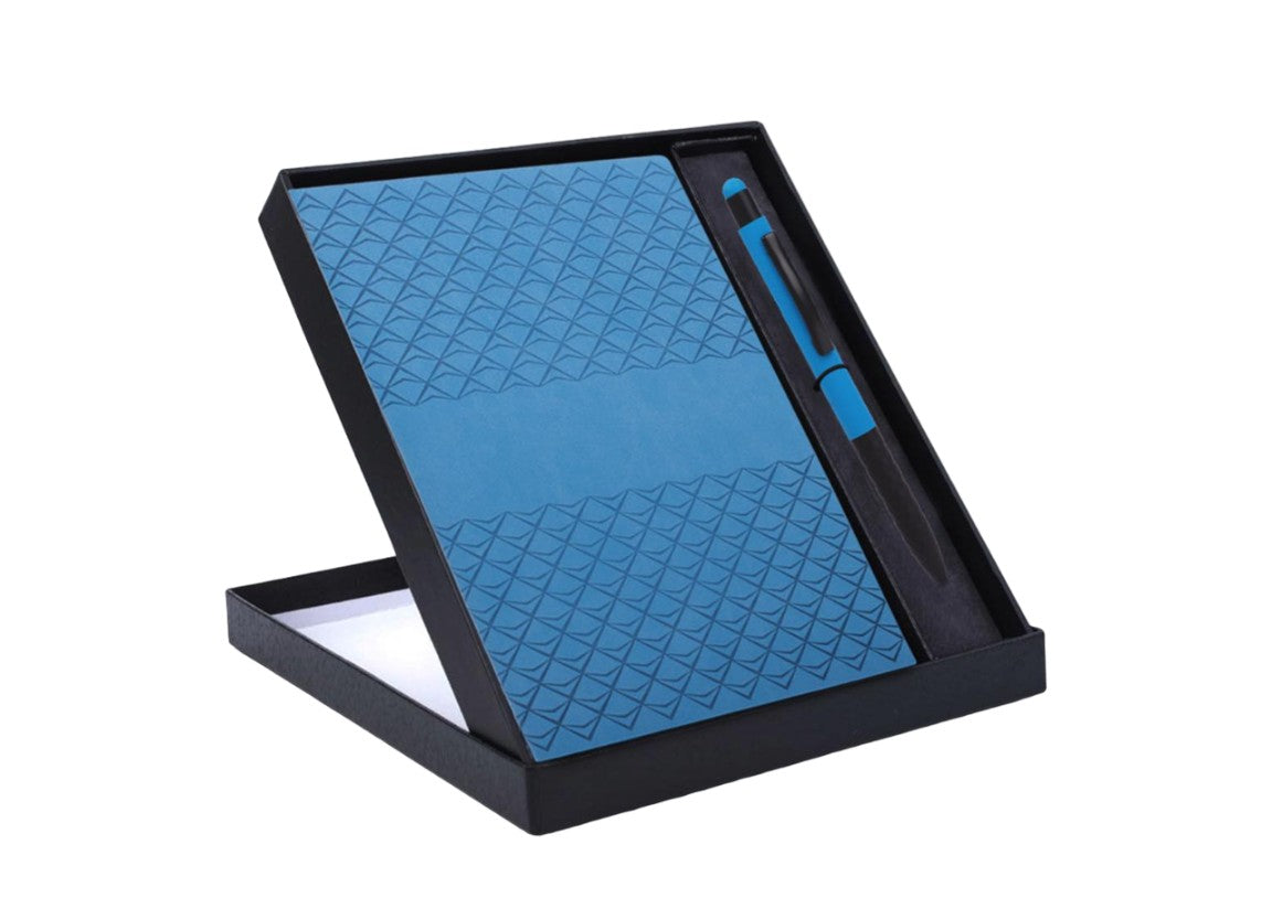 Blue Notebook Gift Set With Prism Pen - Castillo Milano - product image 3