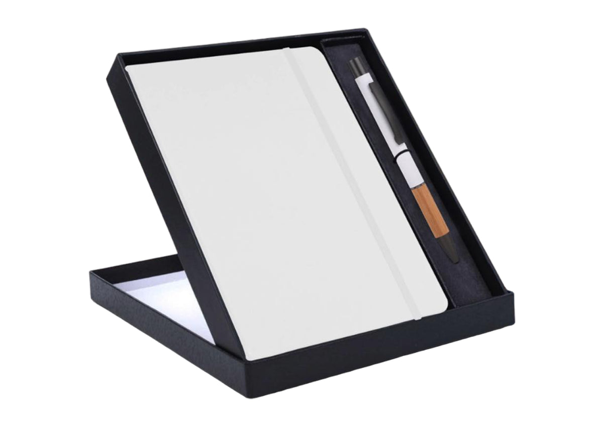 Classic A5 Elastic Notebook Gift Set with Metal Bamboo Pen - corporate gift by YuBingo