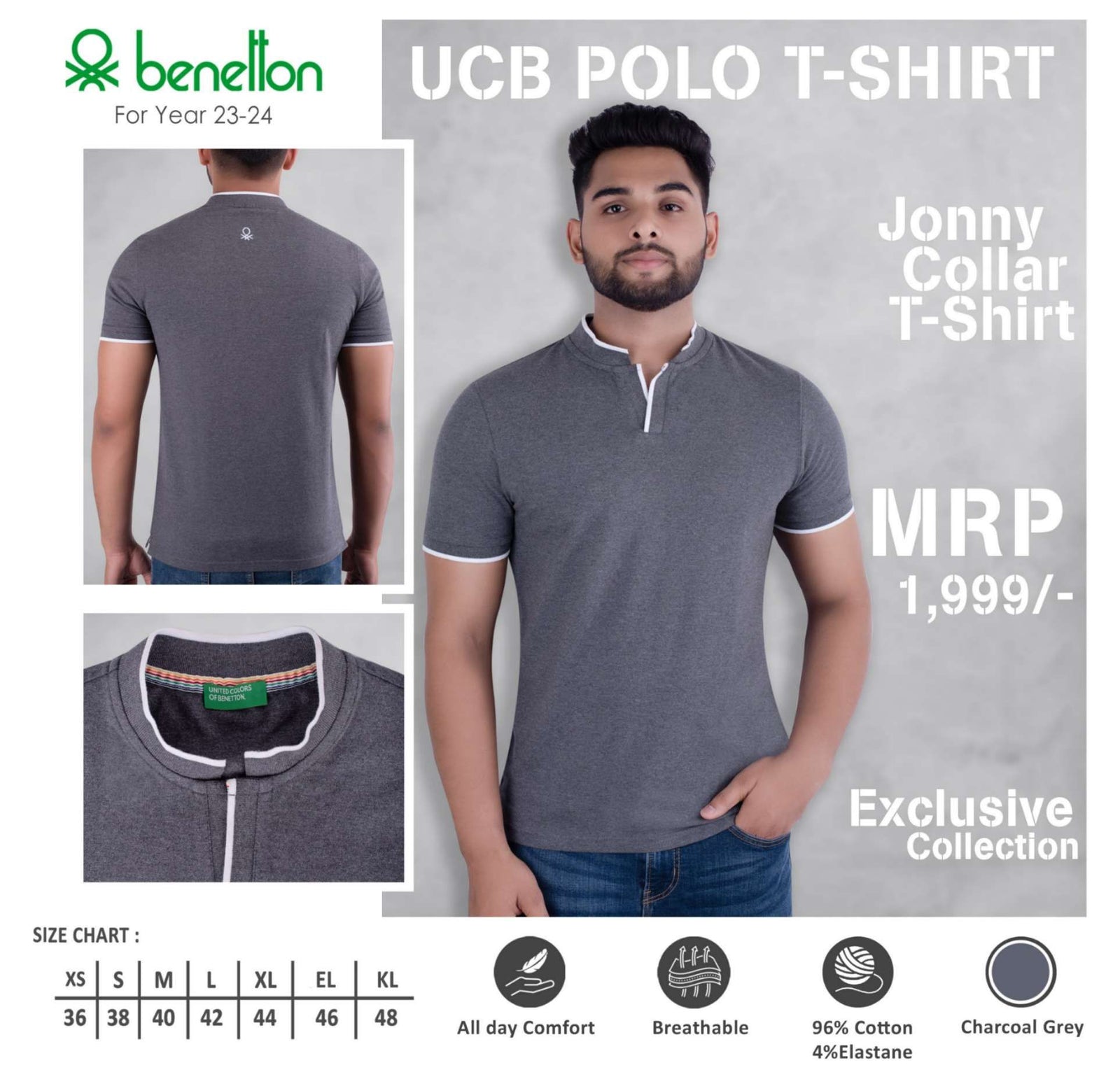 United Colors of Benetton Cotton Jonny Polo T-Shirt - Custom Corporate Gift - corporate gift by YuBingo