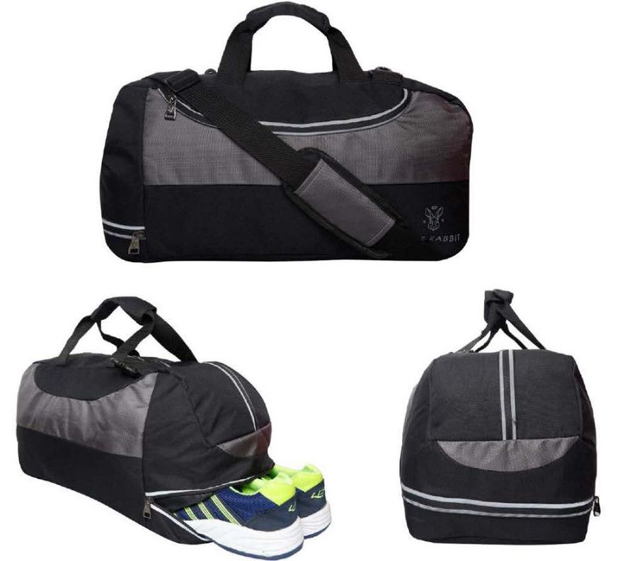 Rare Rabbit Big Duffle Bag With Shoe Pocket - Black - Custom Corporate Gift - corporate gift by YuBingo
