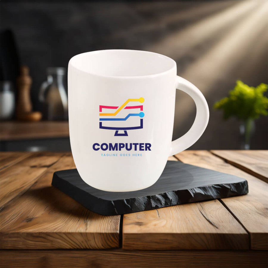 Bone China Gloss Logo Mug 310ml - Custom Corporate Gift - corporate gift by YuBingo
