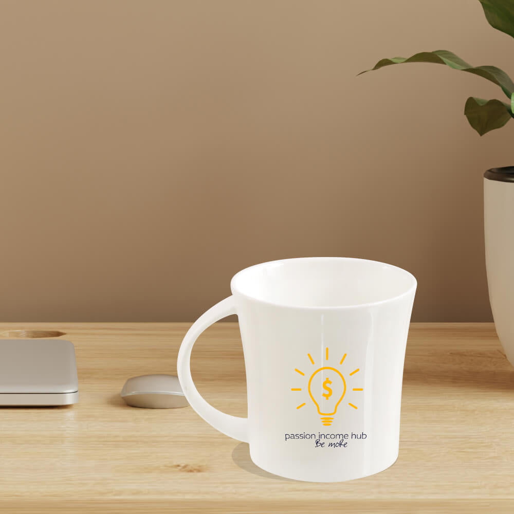 Conical Bone China Gloss Logo Mug 150ml - Custom Corporate Gift - corporate gift by YuBingo