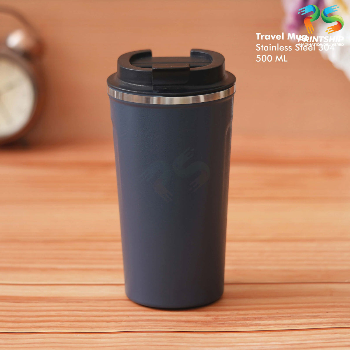 Blue Stainless Steel Mug 500ML - corporate gift by YuBingo