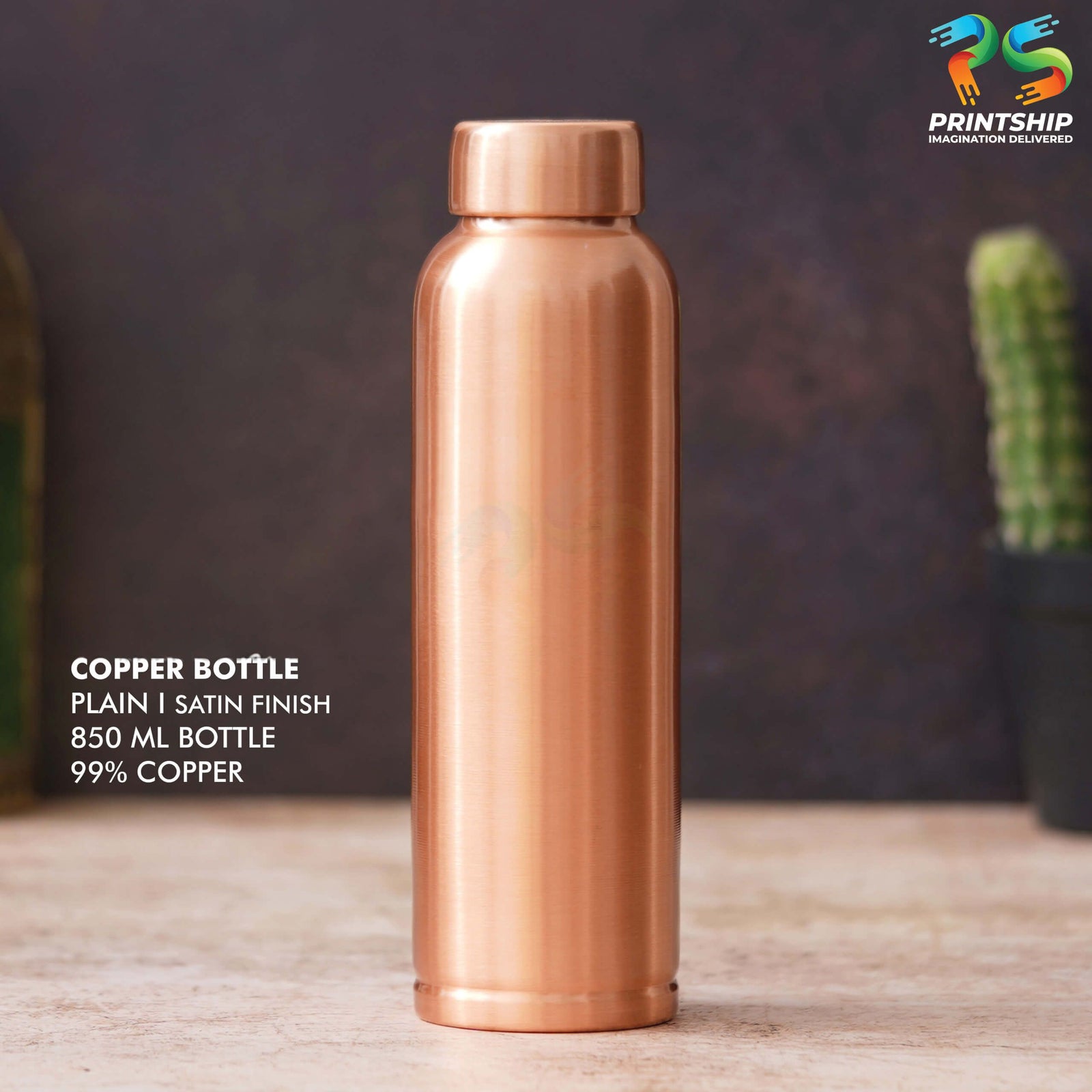 Copper Satin Finish 850ML Bottle - corporate gift by YuBingo
