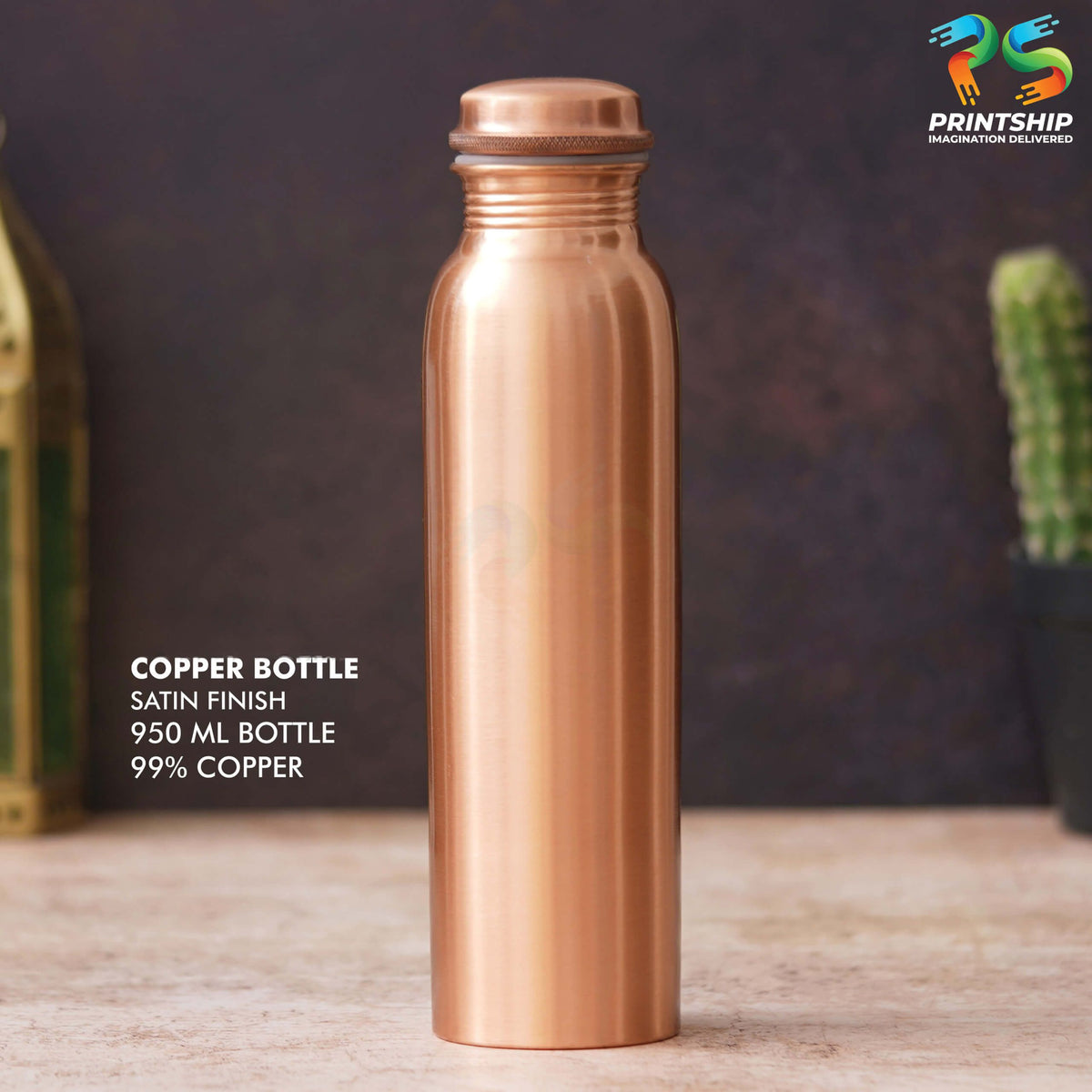 Copper Satin Finish Bottle - 950 ML - corporate gift by YuBingo