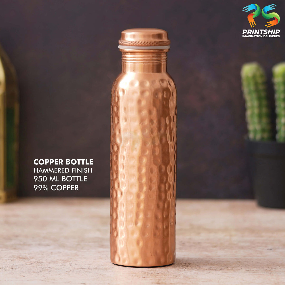 Hammered Copper 950ML Bottle - corporate gift by YuBingo