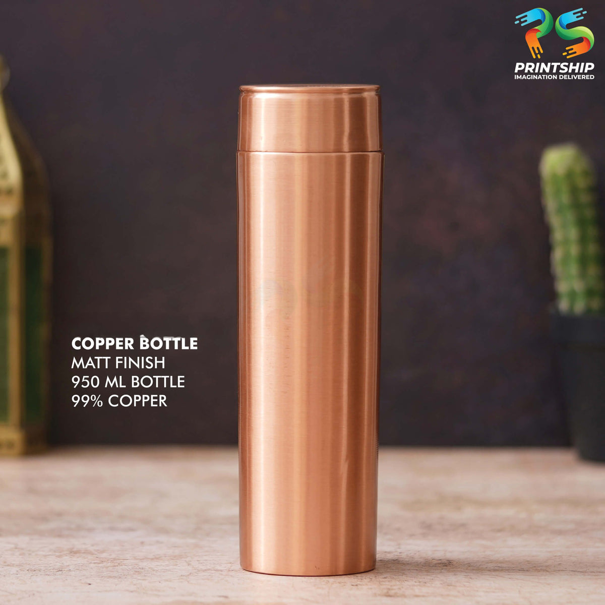 Matt Finish Copper 950ML Bottle - corporate gift by YuBingo