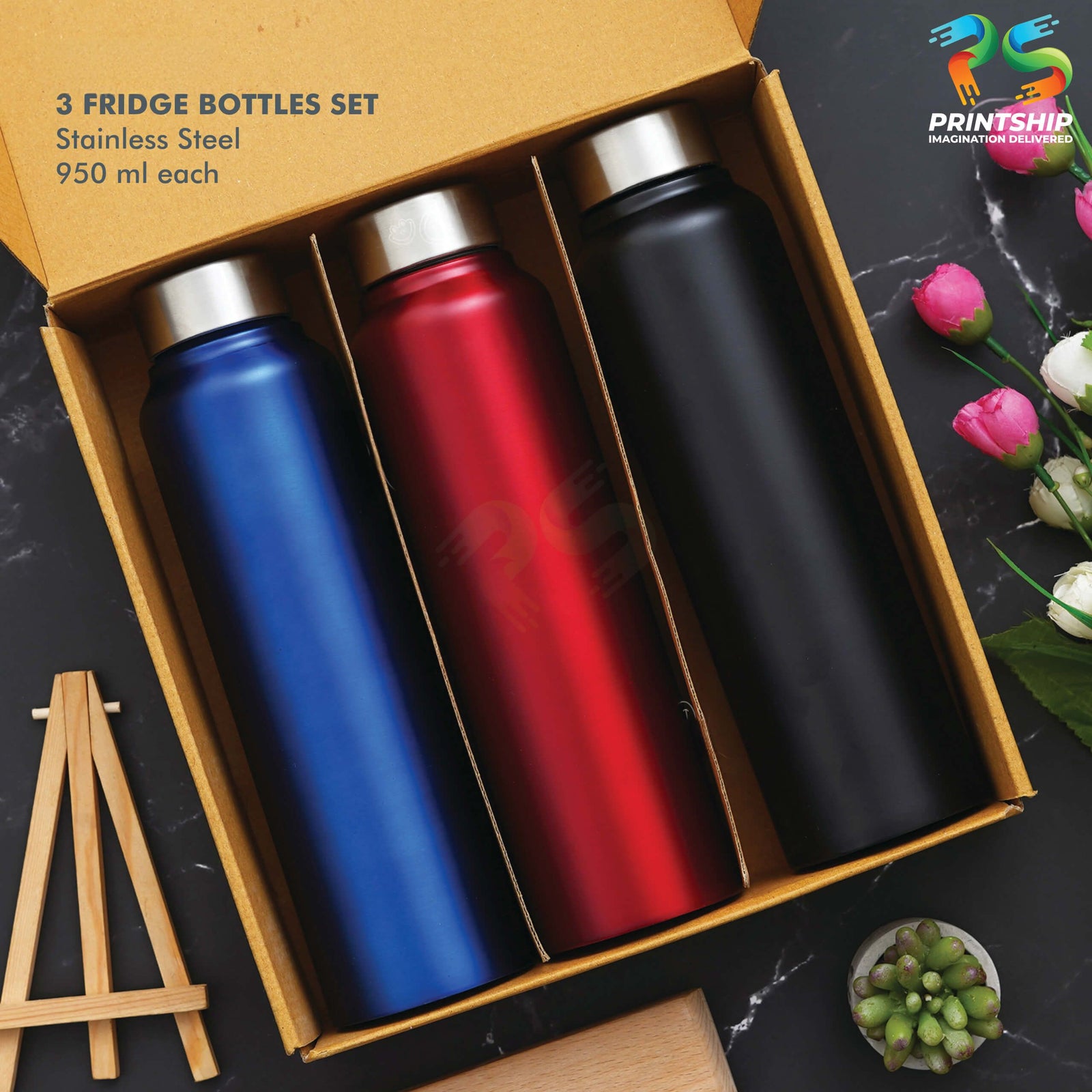 Multi Stainless Steel Bottle Set - corporate gift by YuBingo
