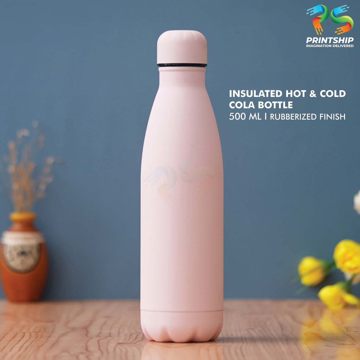 Pink Stainless Steel 500ML Hot & Cold Insulated Bottle - corporate gift by YuBingo