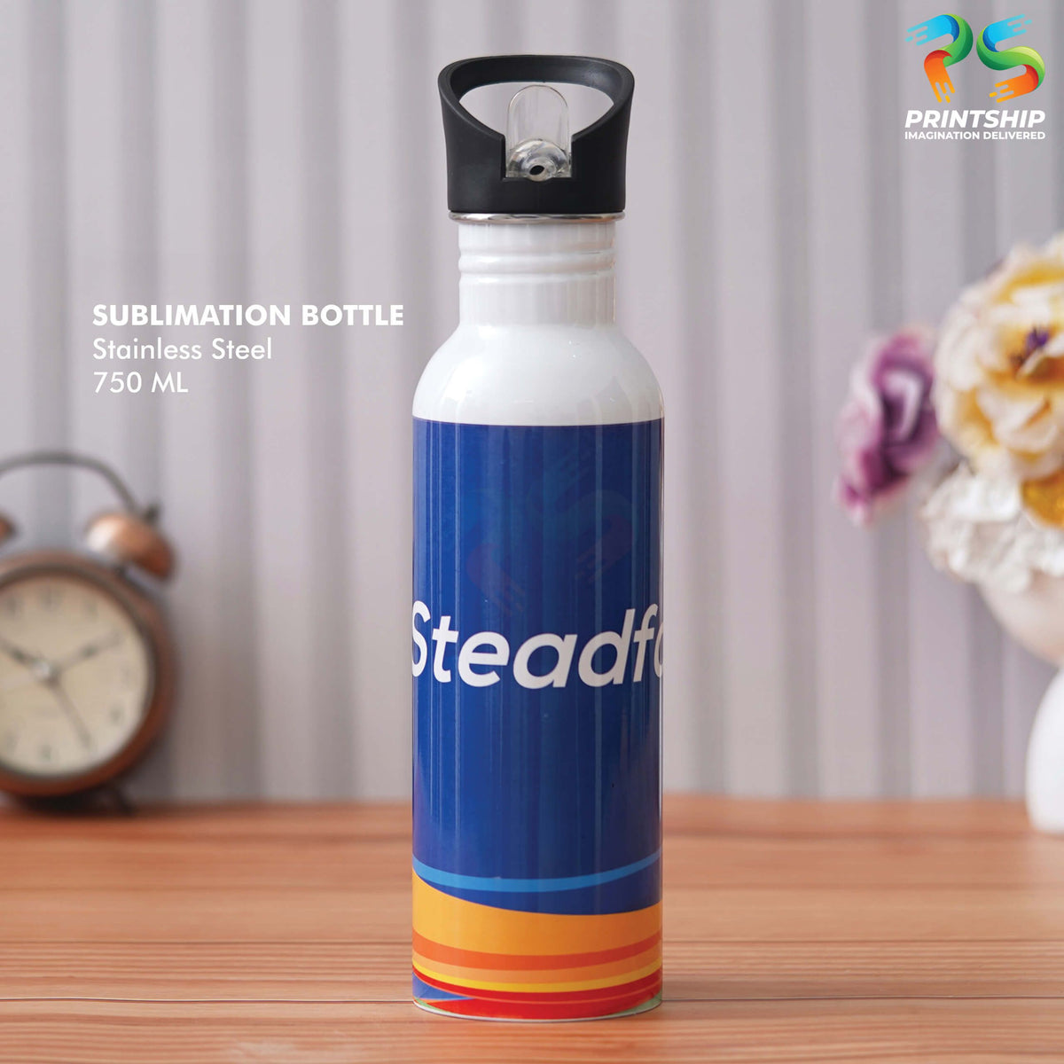 750 ML Stainless Steel Bottle with Sipper Cap - corporate gift by YuBingo