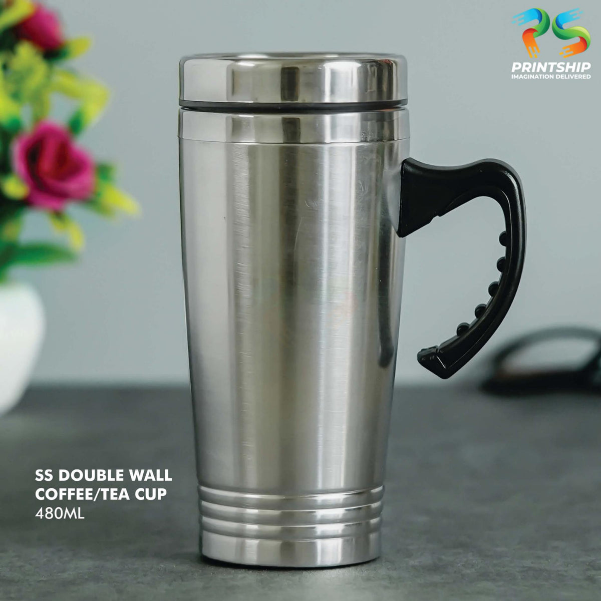 Steel Stainless Steel Mug 480ML - corporate gift by YuBingo