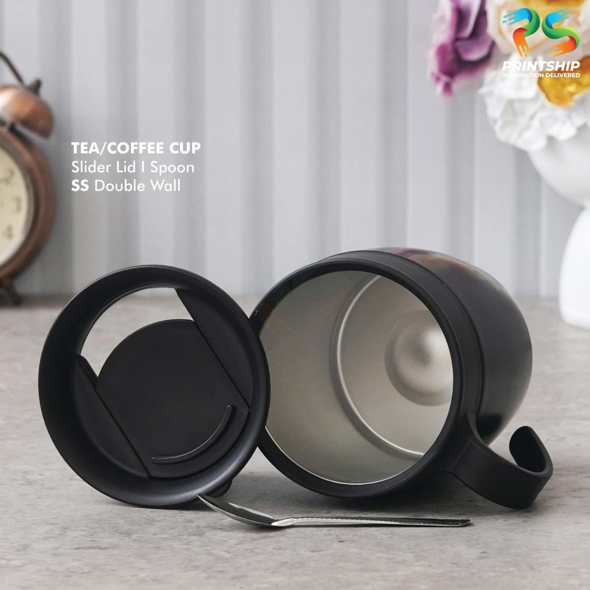 Black Stainless Steel Mug 350ML - product image 2