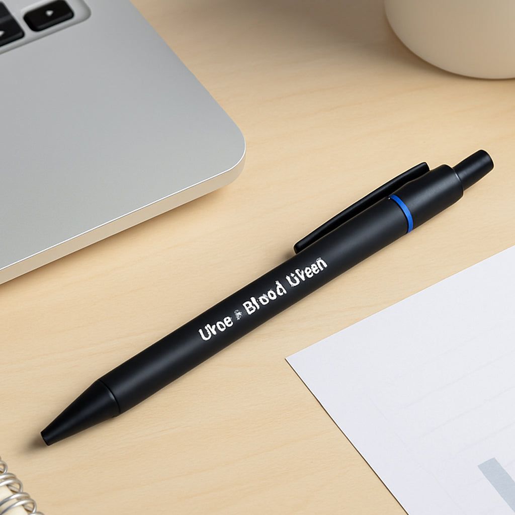 L174 Uno Black Metal Pen With Colored Highlights - corporate gift by YuBingo