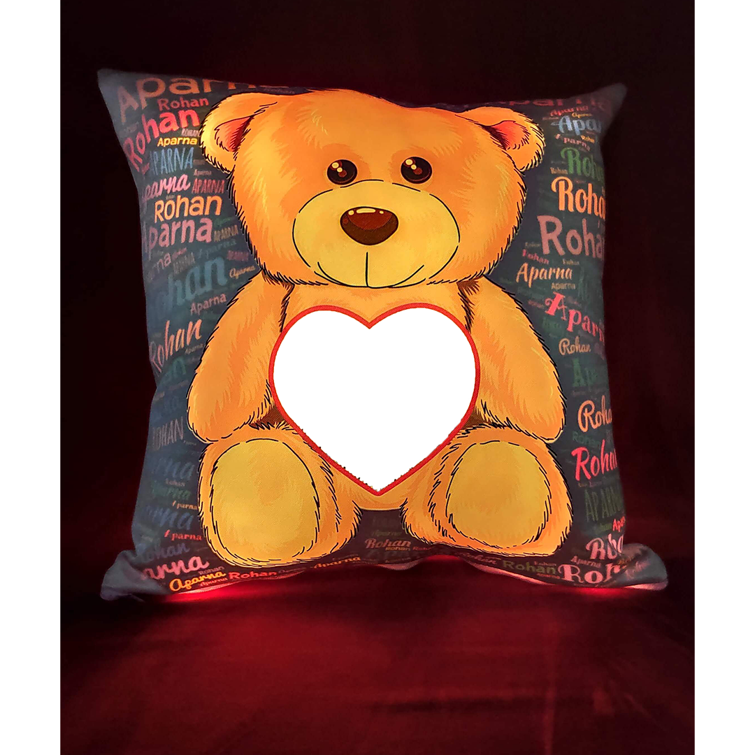 LED Glowing Printed Cushion - corporate gift by YuBingo