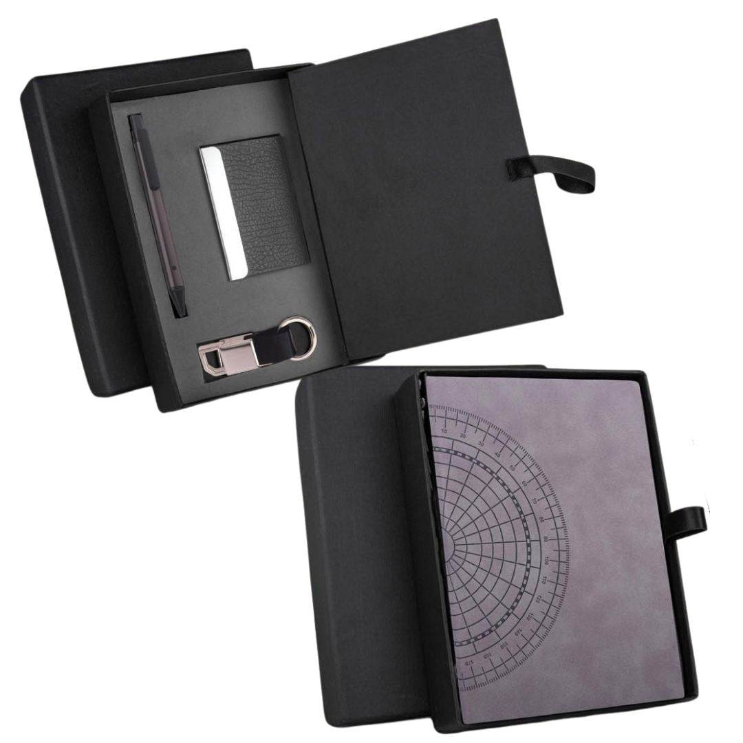 Q121 - Compact 4 pc Gray Gift Set - corporate gift by YuBingo