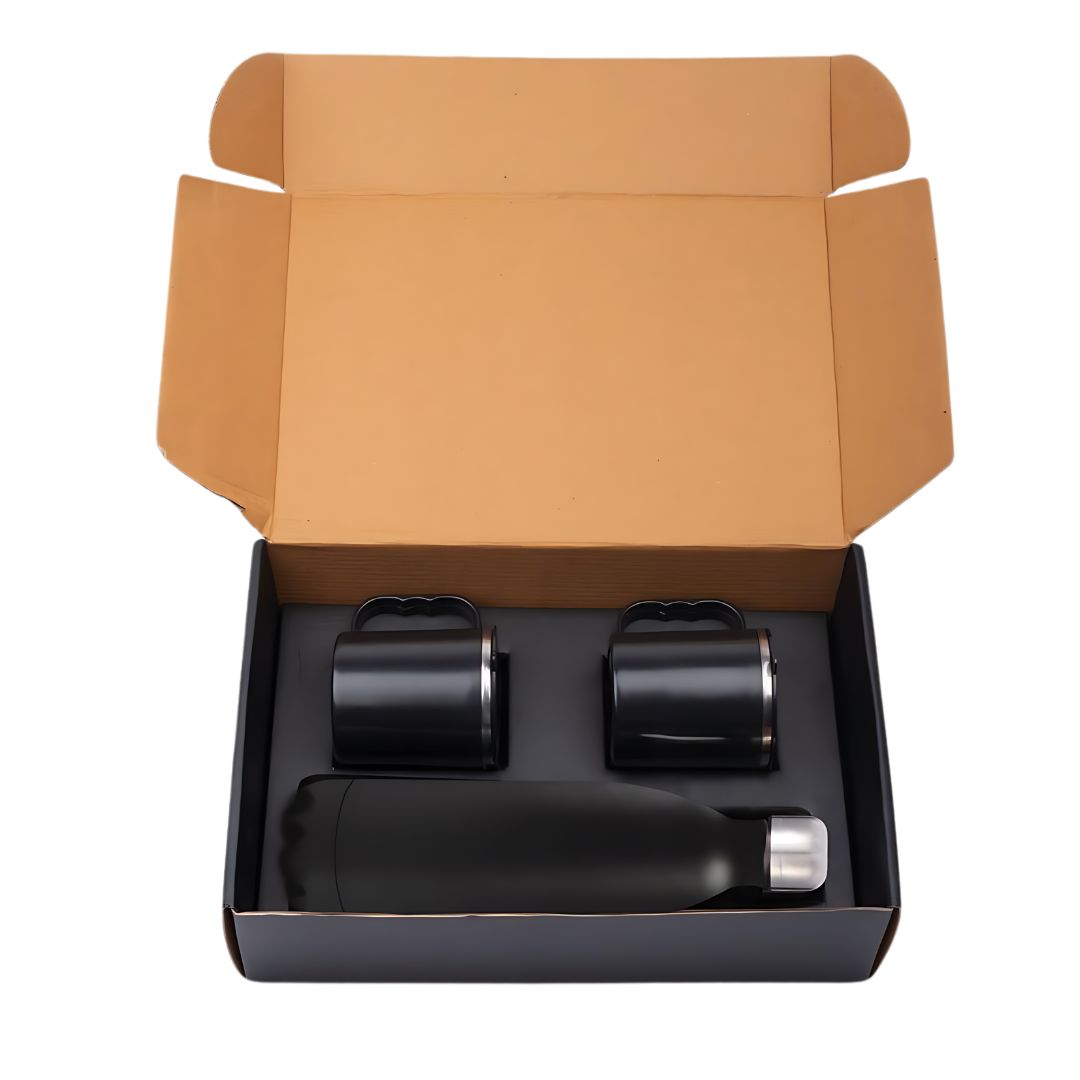 Q162    Set of Cola Vacuum Flask with 2 Stainless Steel Cups in Gift Box - corporate gift by YuBingo