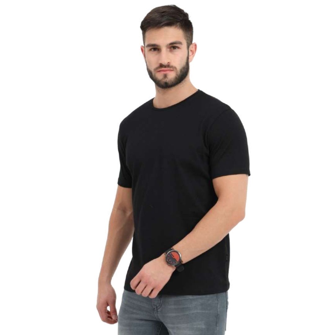 Rare Rabbit Black Round Neck Unisex T-Shirt - corporate gift by YuBingo
