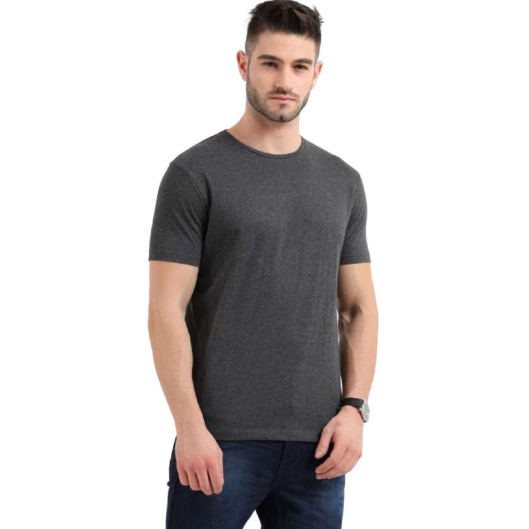 Rare Rabbit Charcoal Melange Round Neck T-Shirt - corporate gift by YuBingo