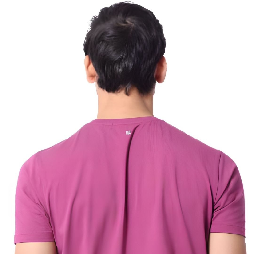 Rare Rabbit Signature Round Neck Unisex Tee - Magenta - corporate gift by YuBingo