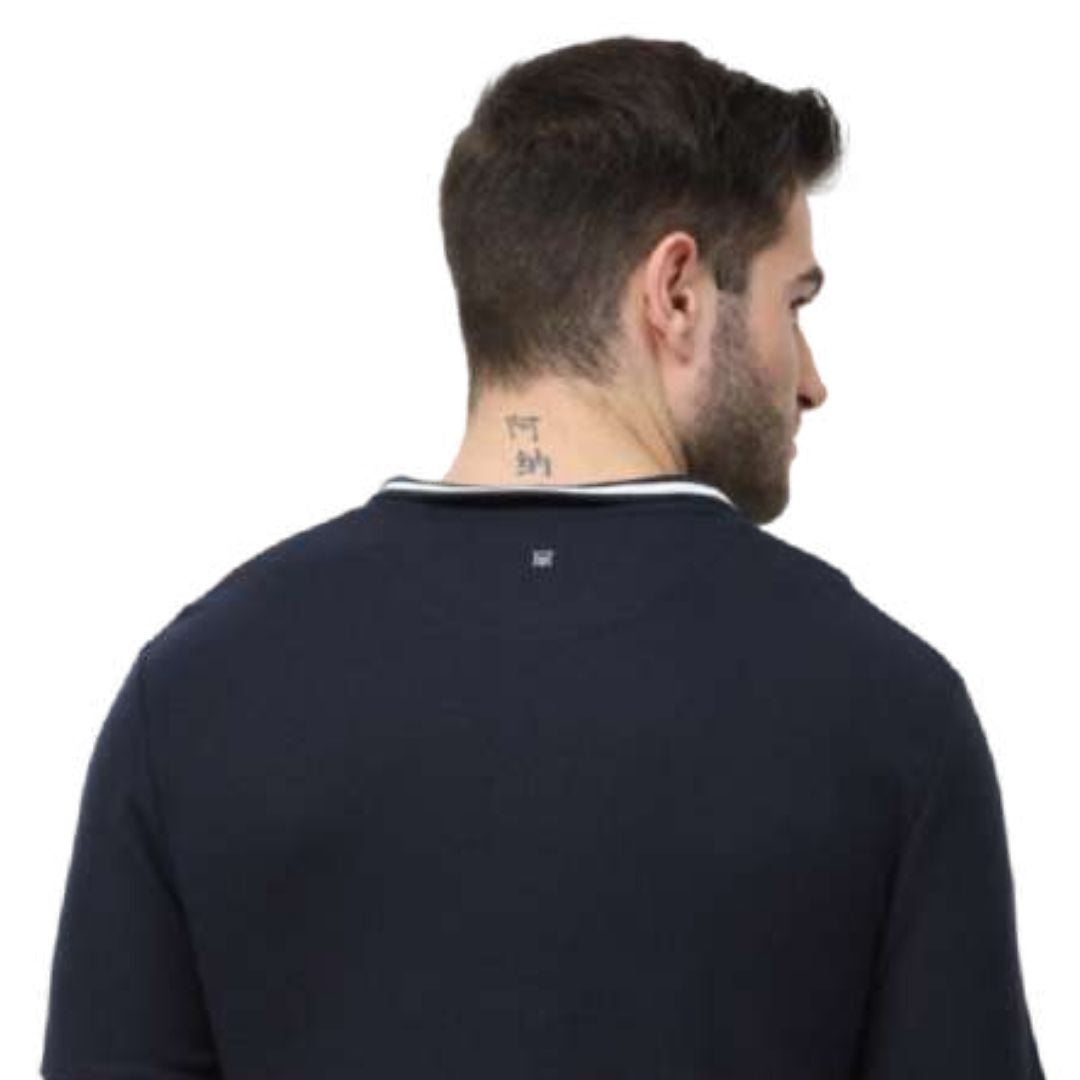 Rare Rabbit Polo Tee with Tipping - Navy Blue - product image 2