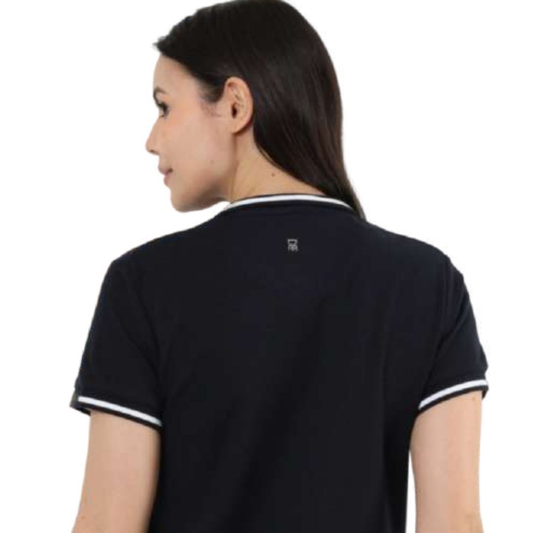 Rare Rabbit Women’s Navy Blue Polo Tee with White Tipping - product image 2