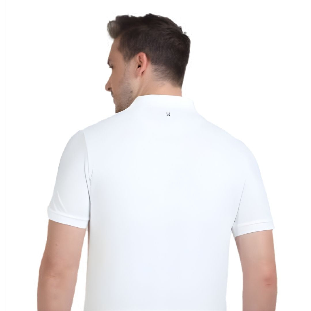 Rare Rabbit Premium White Polo - Unisex Cotton Lycra Tee - corporate gift by YuBingo