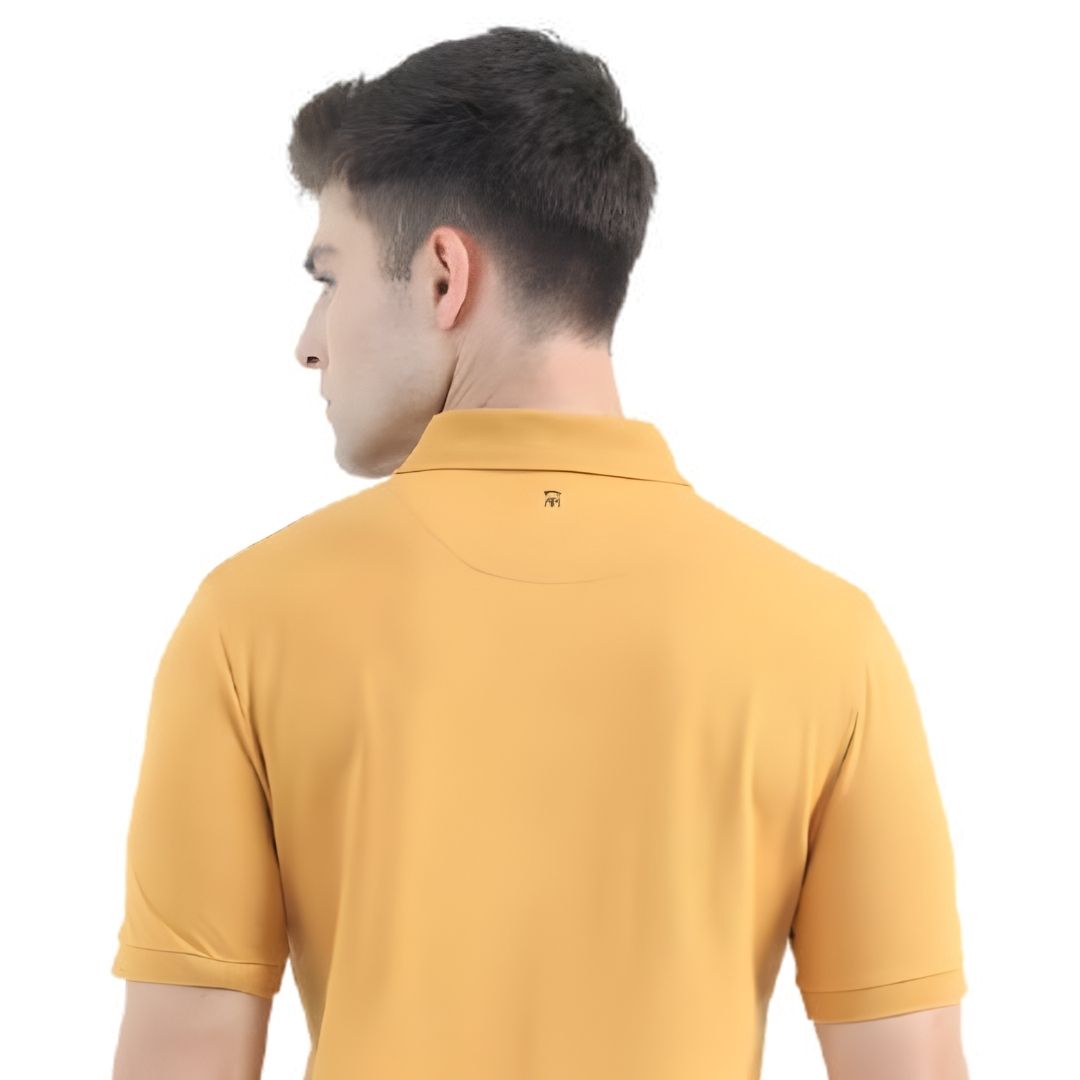 Rare Rabbit Premium Polo - Mustard Unisex Cotton Lycra Tee - product image 3