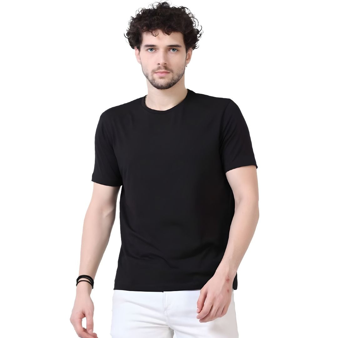 Rare Rabbit Signature Round Neck Tee - Black - corporate gift by YuBingo