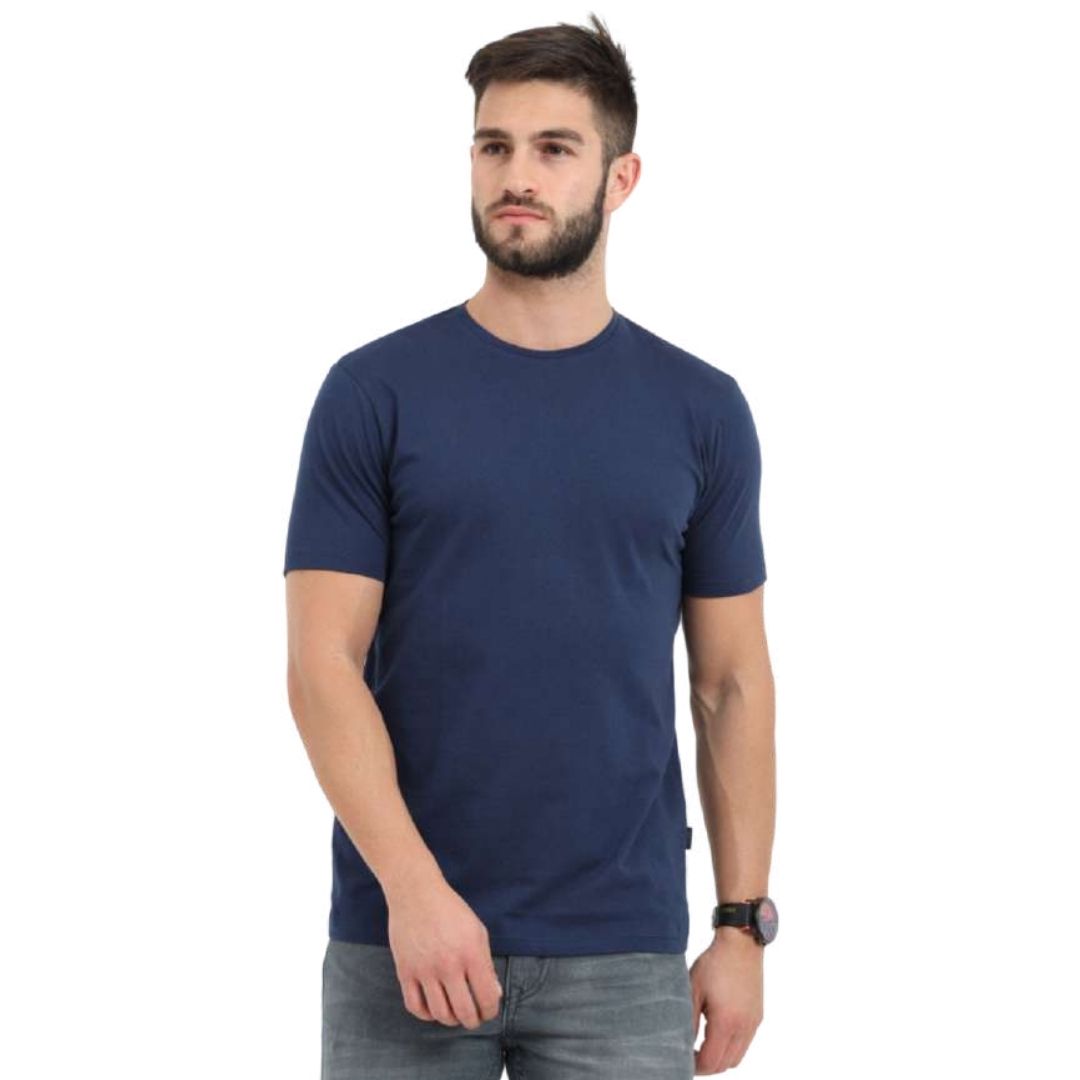 Rare Rabbit Navy Blue Round Neck T-Shirt - corporate gift by YuBingo
