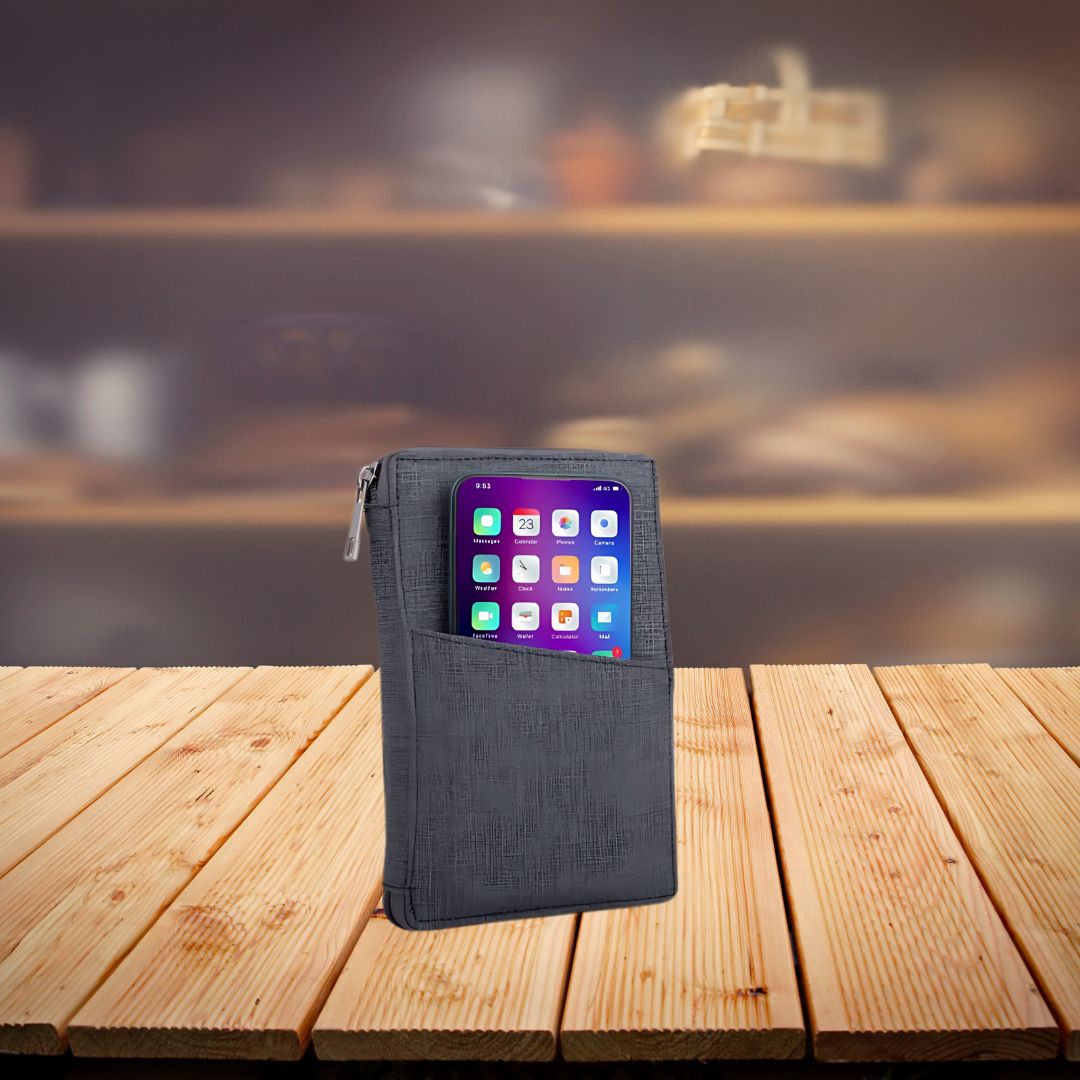 S33 - All in 1 Zipper Passport Holder with Sim Card Case - Gray - corporate gift by YuBingo