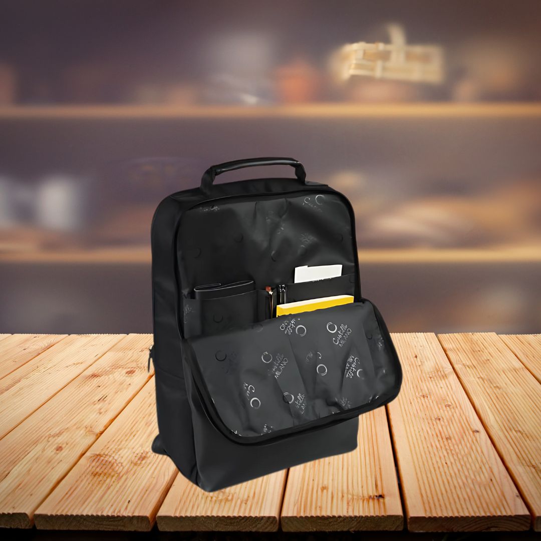 Taylor: Full PU Elegant Backpack with Front Organizer and Hidden Back Pocket - product image 4
