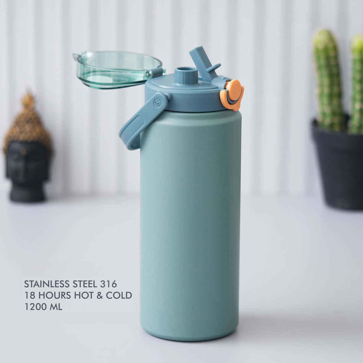 Green Stainless Steel Bottle - 1200 ML - product image 3