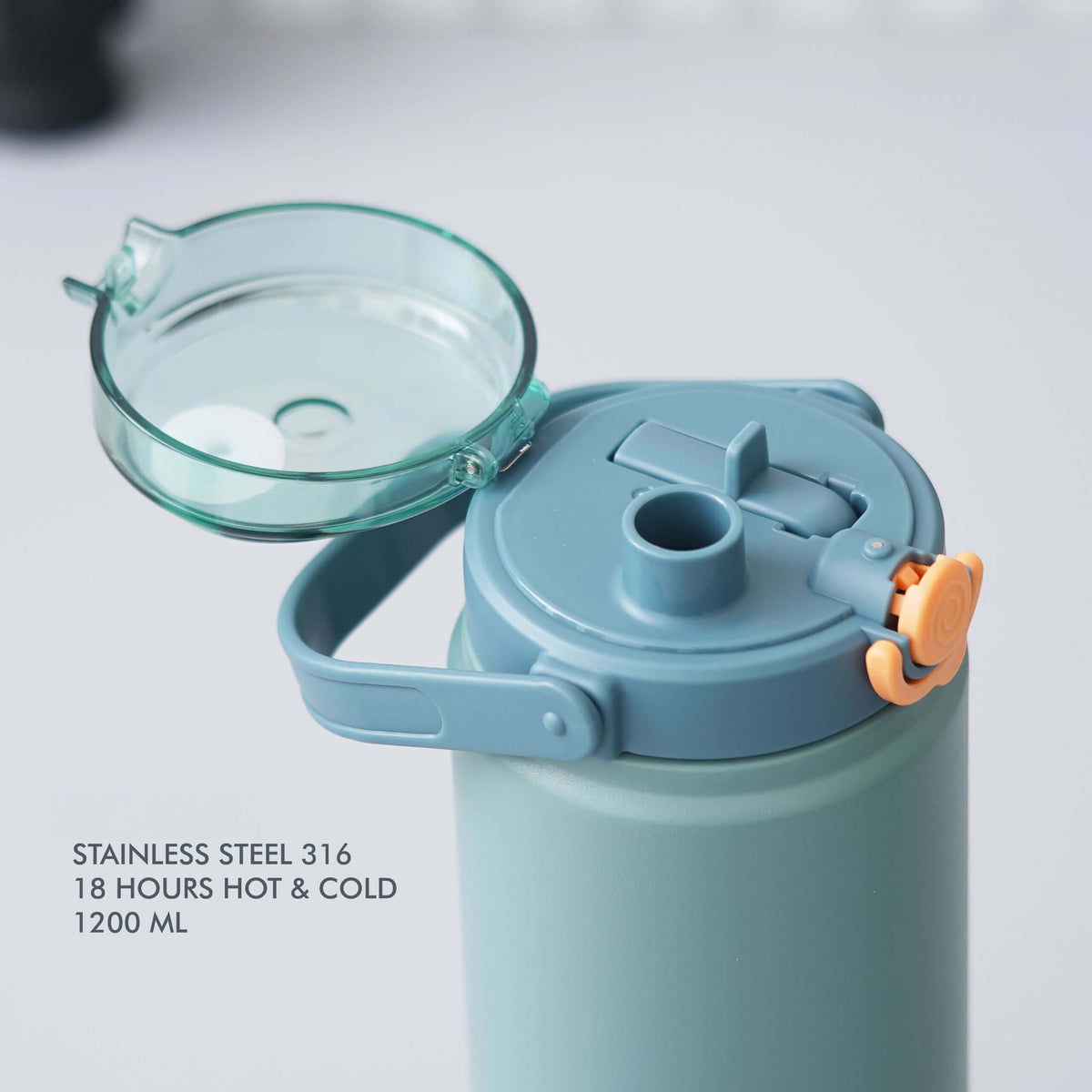 Green Stainless Steel Bottle - 1200 ML - product image 4
