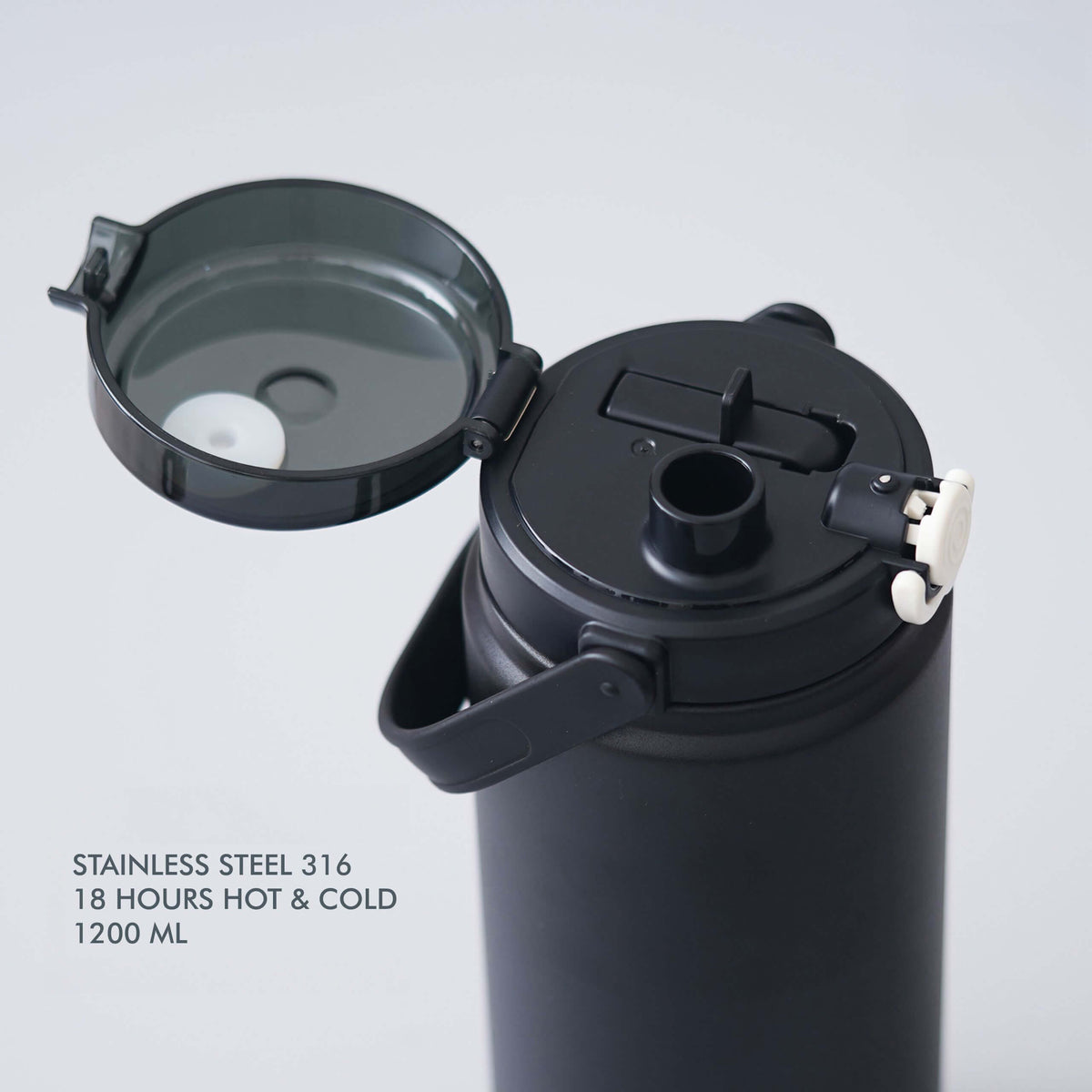 Black Stainless Steel Bottle - 1200 ML - product image 4