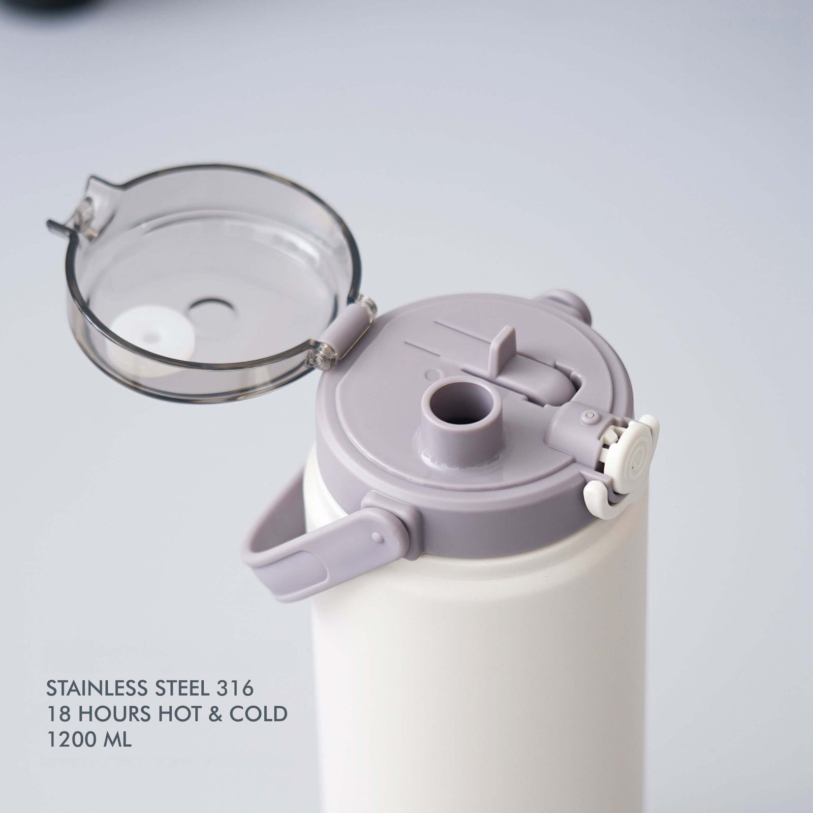 White Stainless Steel Bottle - 1200 ML - product image 4