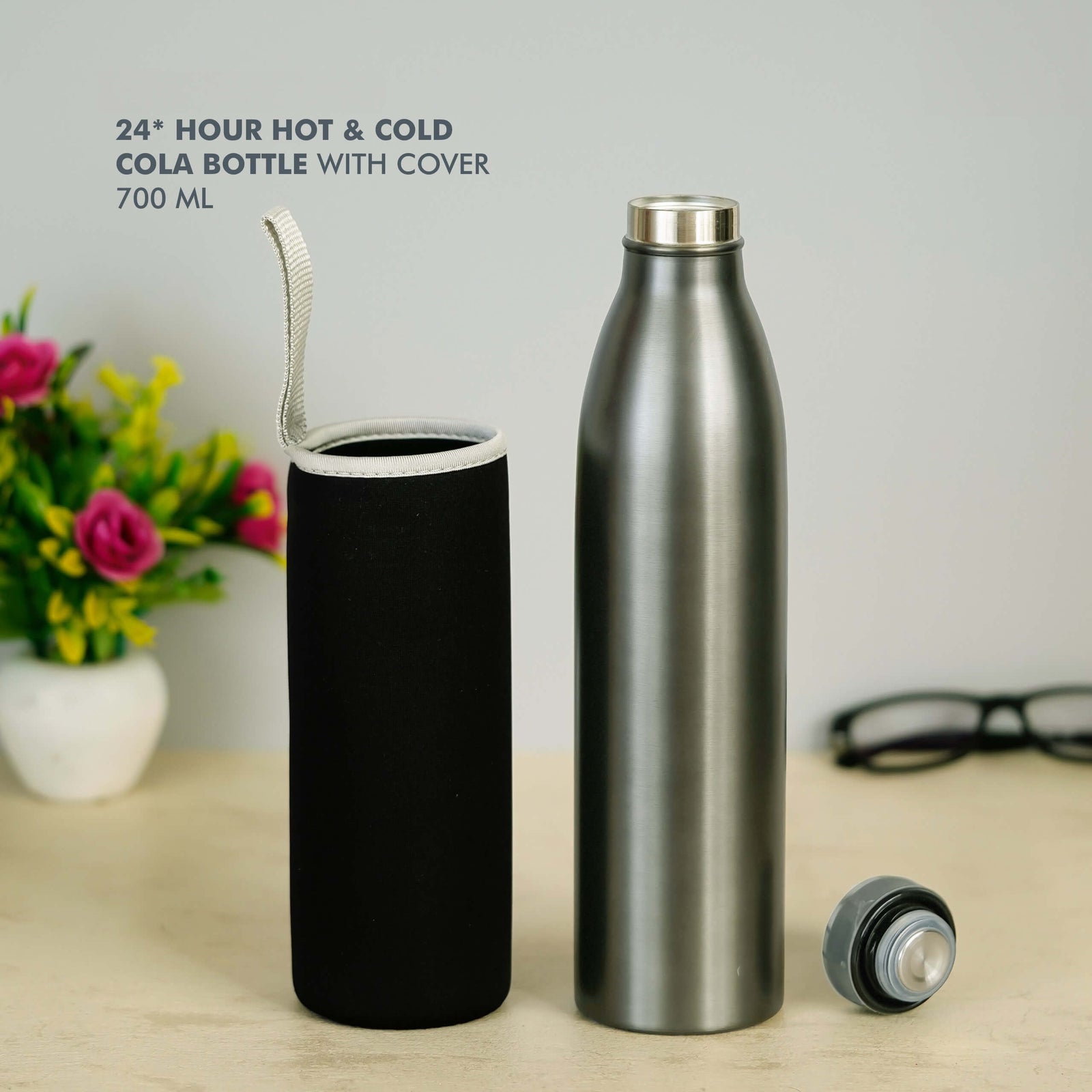 Black Stainless Steel Bottle - 700 ML - product image 3