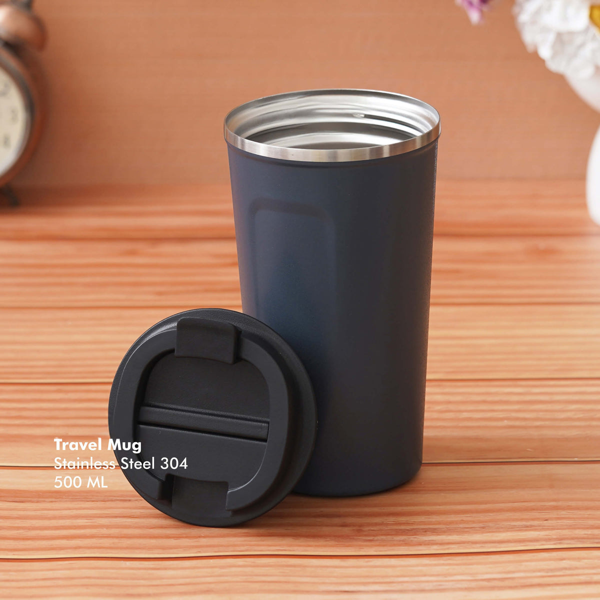 Customizable Blue Stainless Steel Travel Mug - Perfect for Your Daily Commute - product image 4