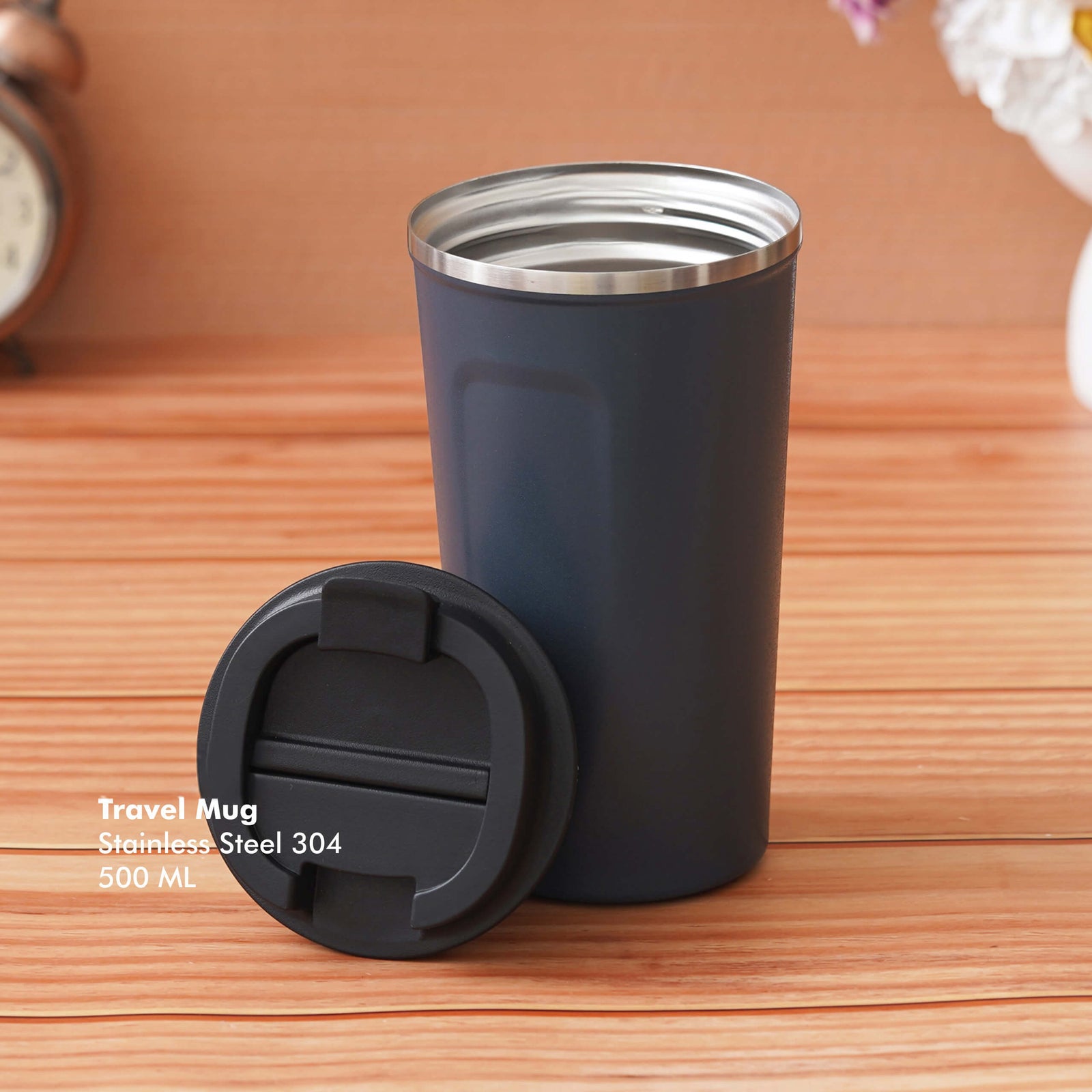 Customizable Blue Stainless Steel Travel Mug - Perfect for Your Daily Commute - product image 4