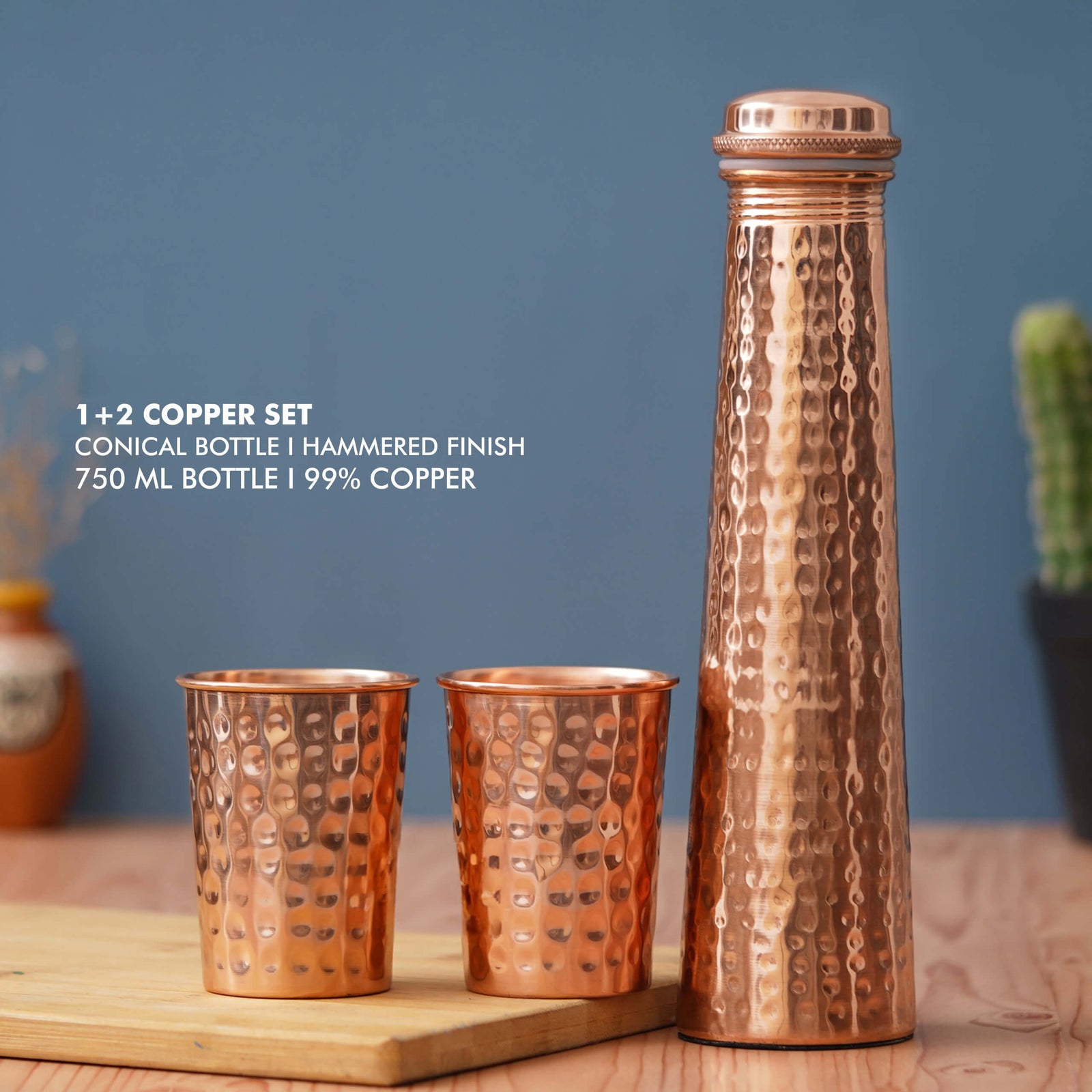 Handcrafted Hammered Copper Gift Set - Make Every Occasion Special - corporate gift by YuBingo