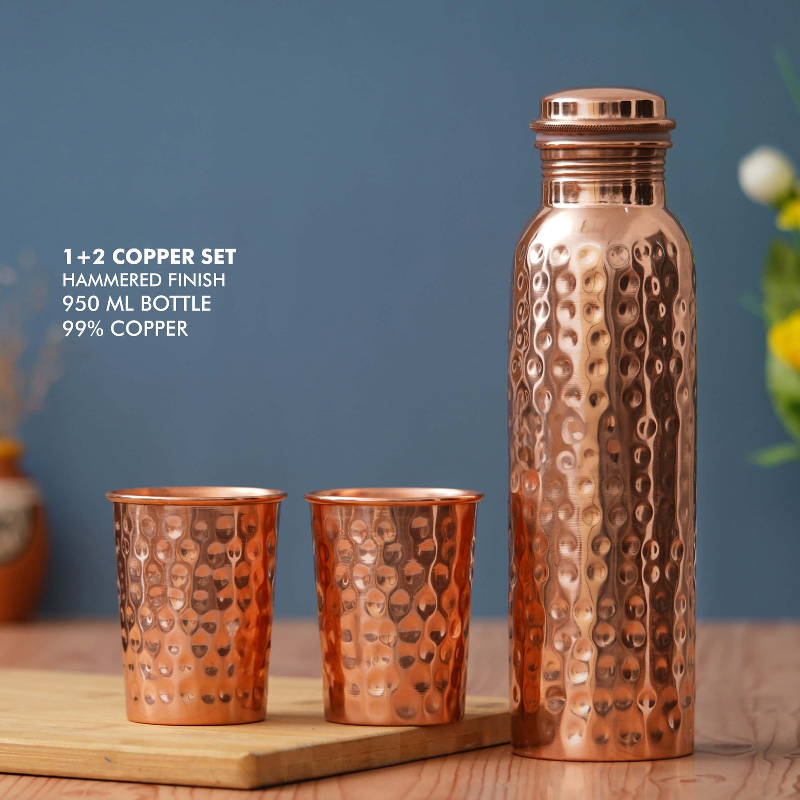 Deluxe Hammered Copper Gift Set - Timeless Elegance in Every Sip - corporate gift by YuBingo