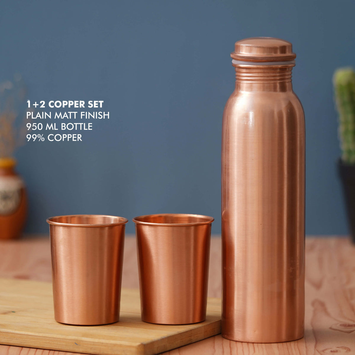 Classic Plain Matt Finish Copper Gift Set - Timeless Beauty - product image 2