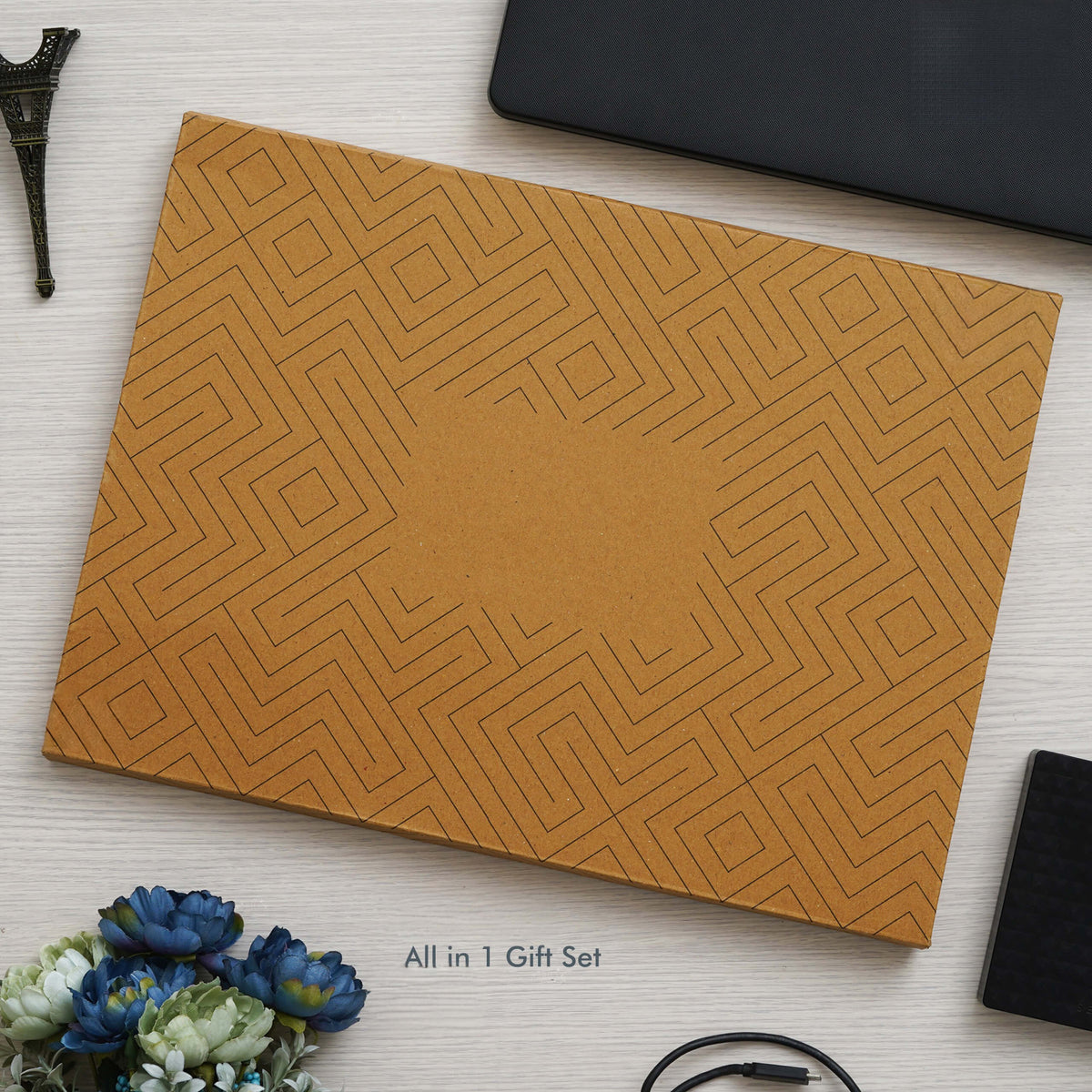 Sophisticated Tan Vegan Leather Office Gift Set - product image 2