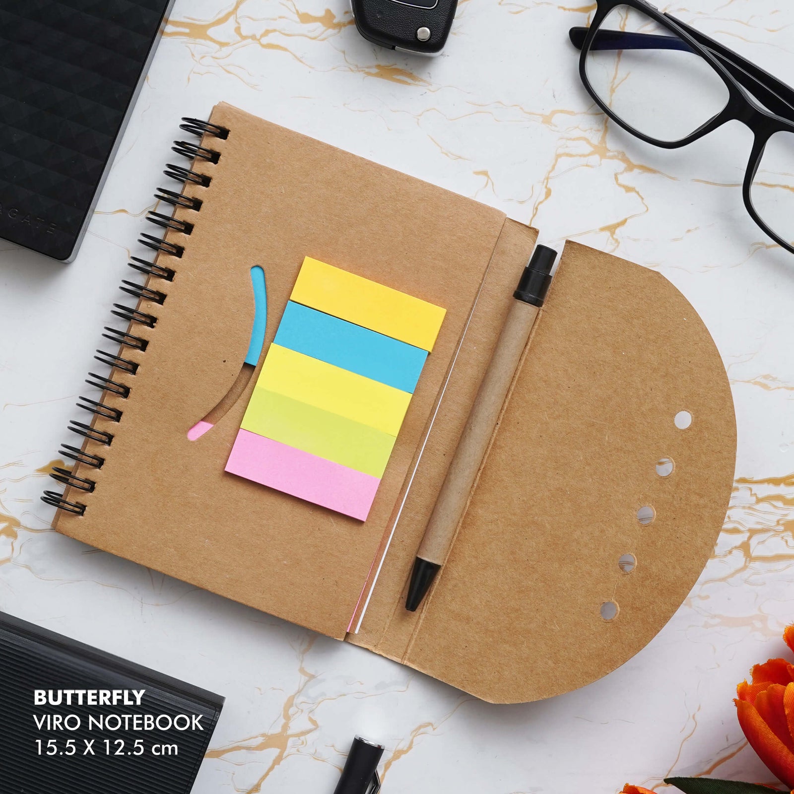 Personalized Brown Viro Notebook Gift Set - Stylish & Eco-Conscious - corporate gift by YuBingo