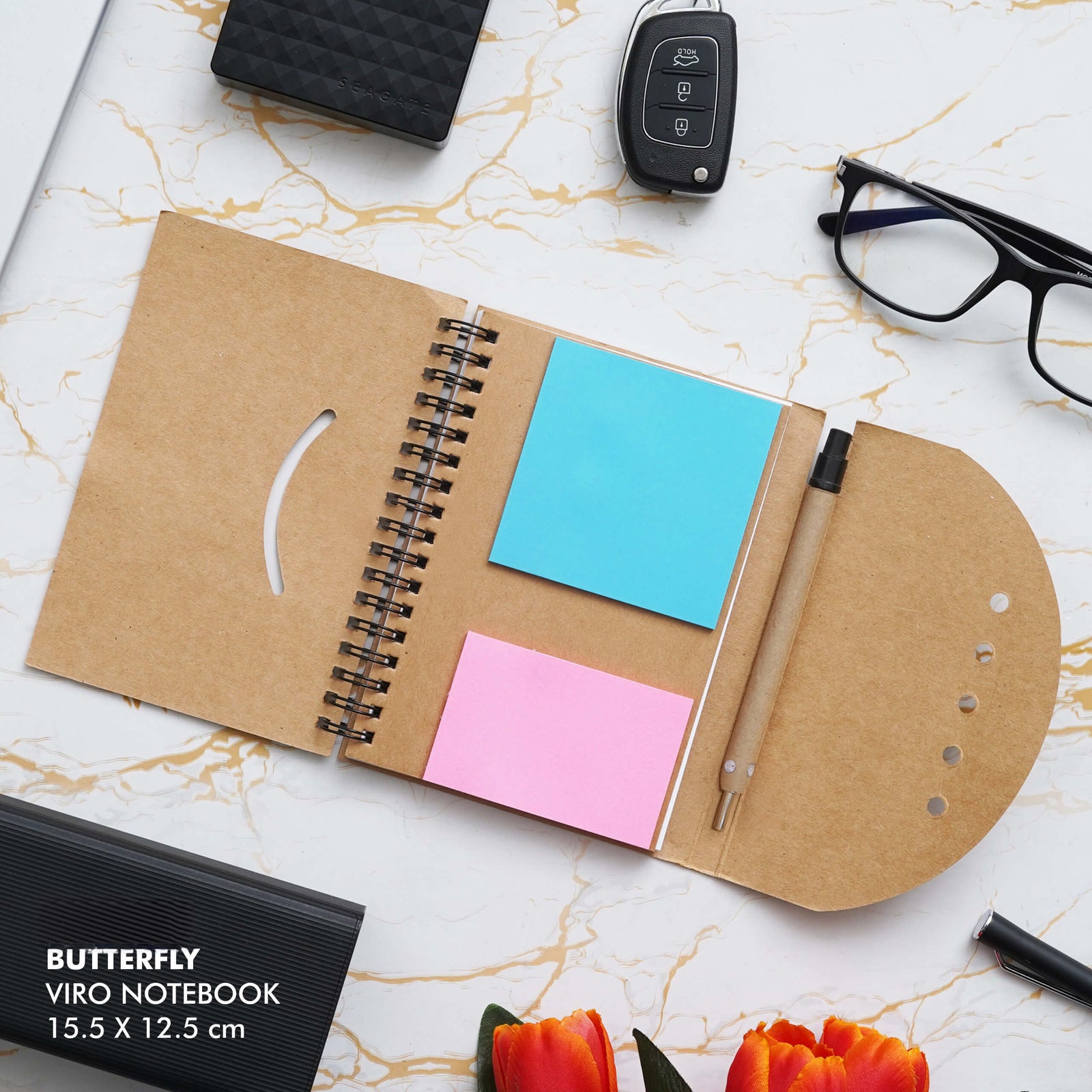 Personalized Brown Viro Notebook Gift Set - Stylish & Eco-Conscious - product image 3