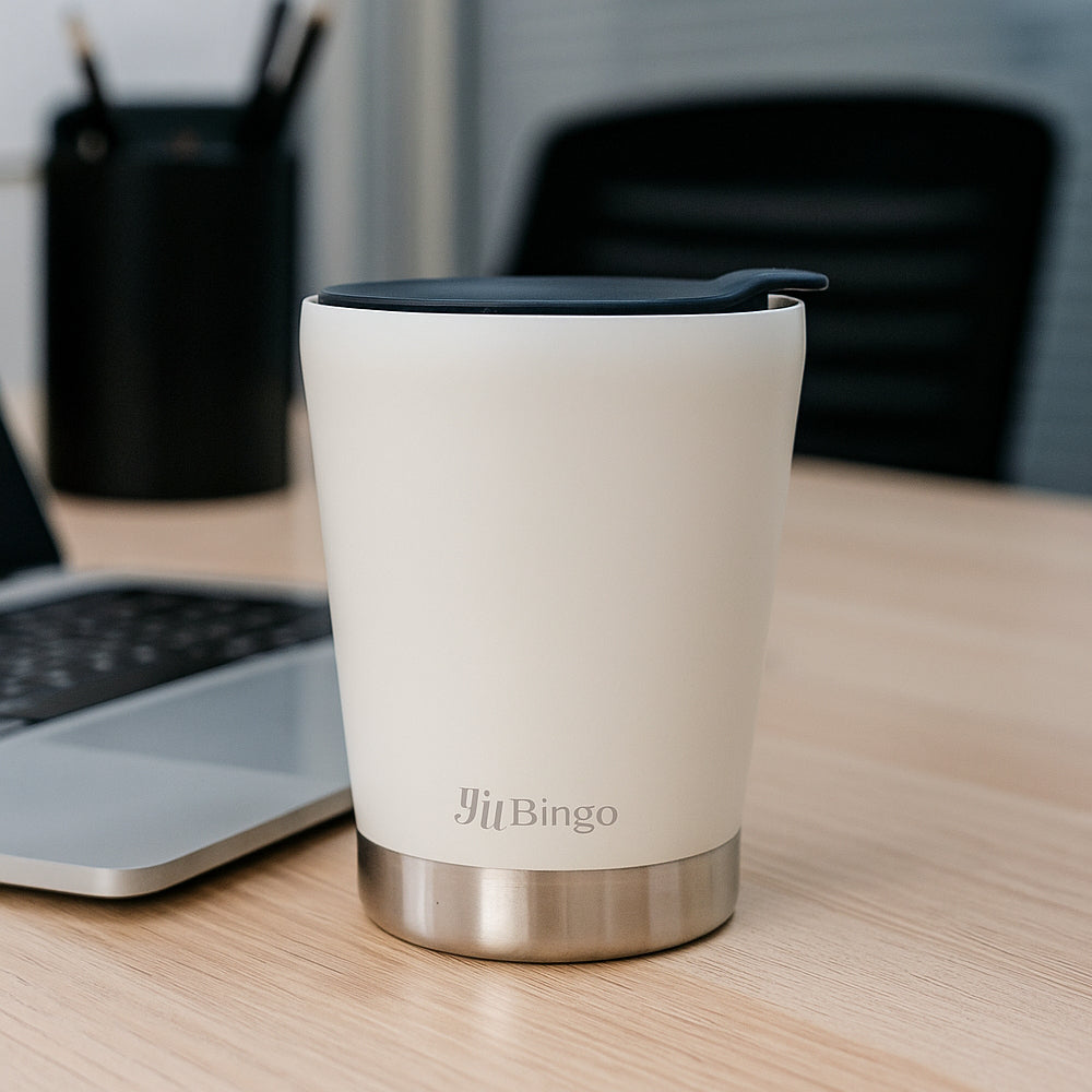Stainless Steel Travel Mug - Insulated Coffee Tumbler (315ml) - corporate gift by YuBingo