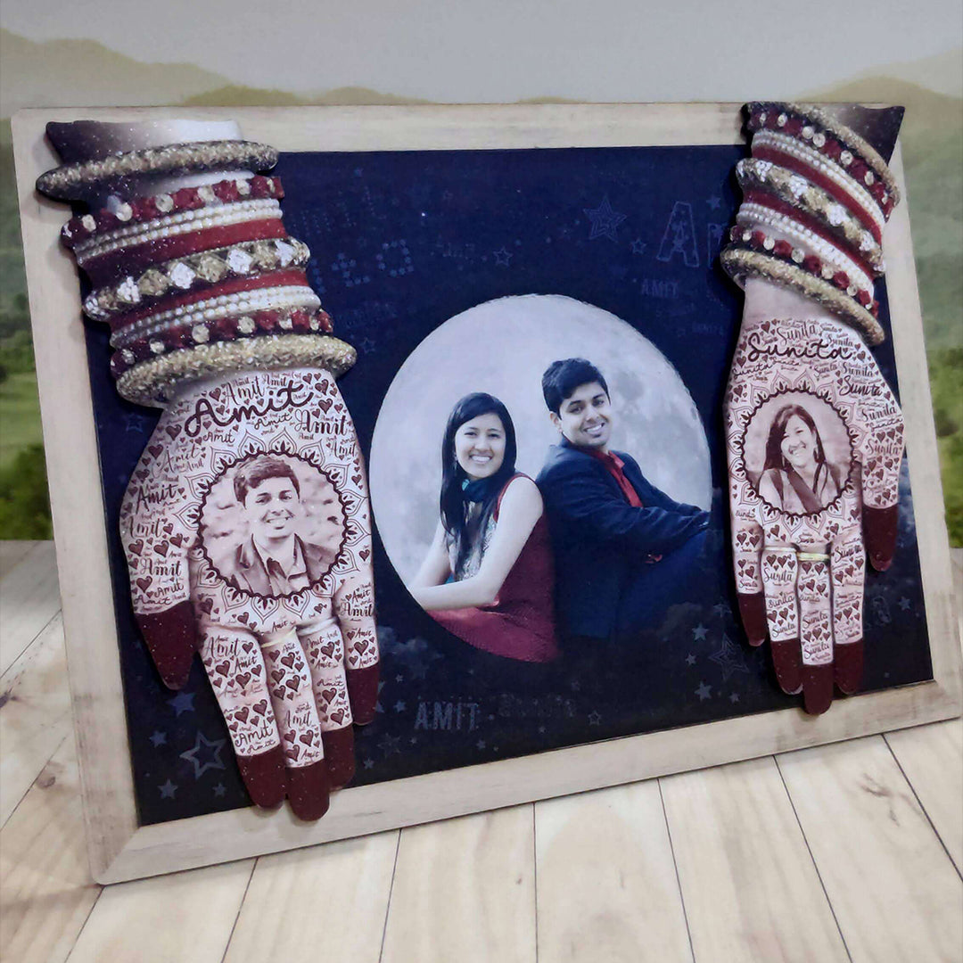 Mehndi Design Magnet Photo Stand - corporate gift by YuBingo