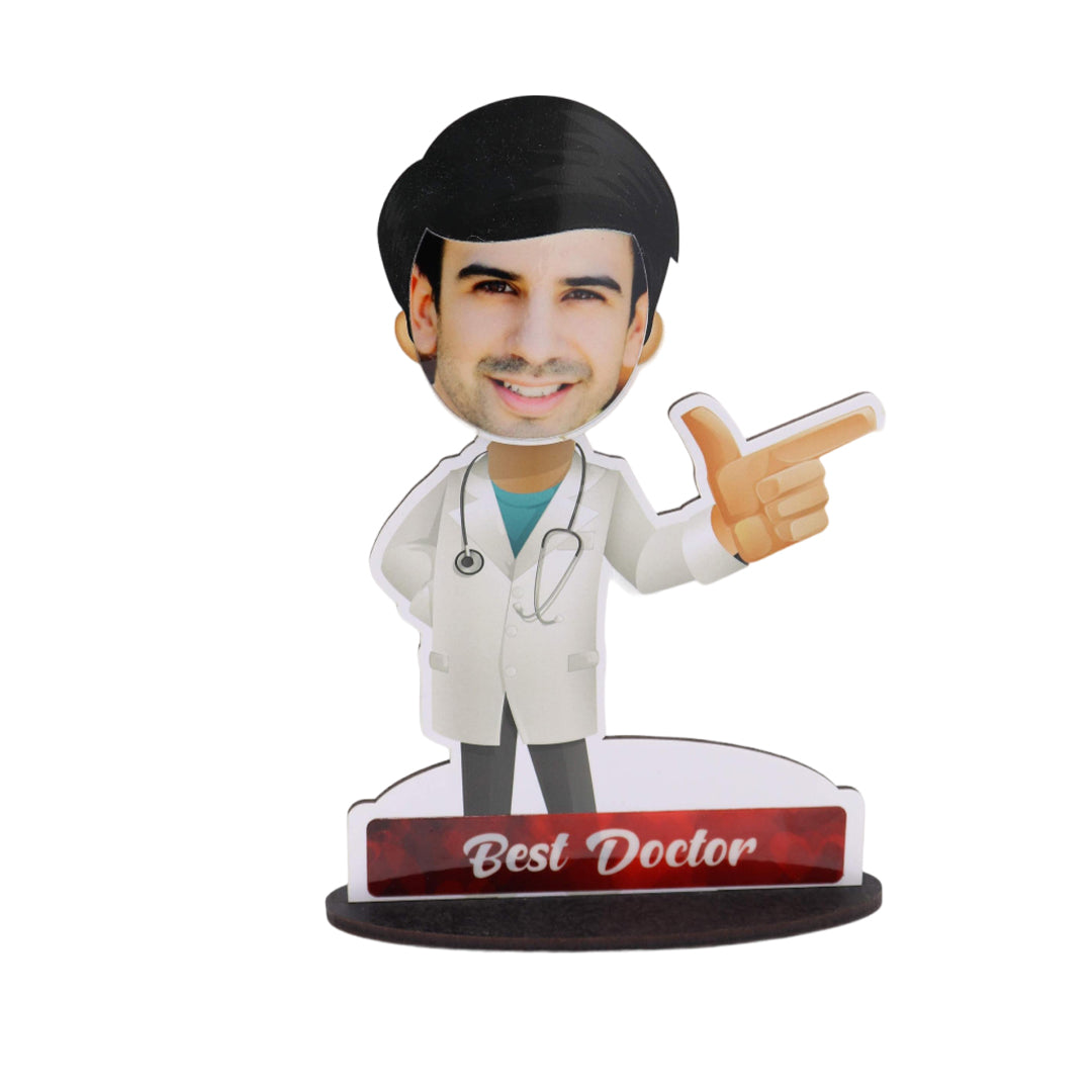 Male Doctor - Fun Cut Out with Shaking Head - corporate gift by YuBingo
