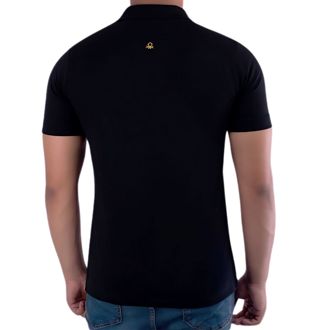 United Colors of Benetton (UCB) Black Polo T-Shirt - corporate gift by YuBingo