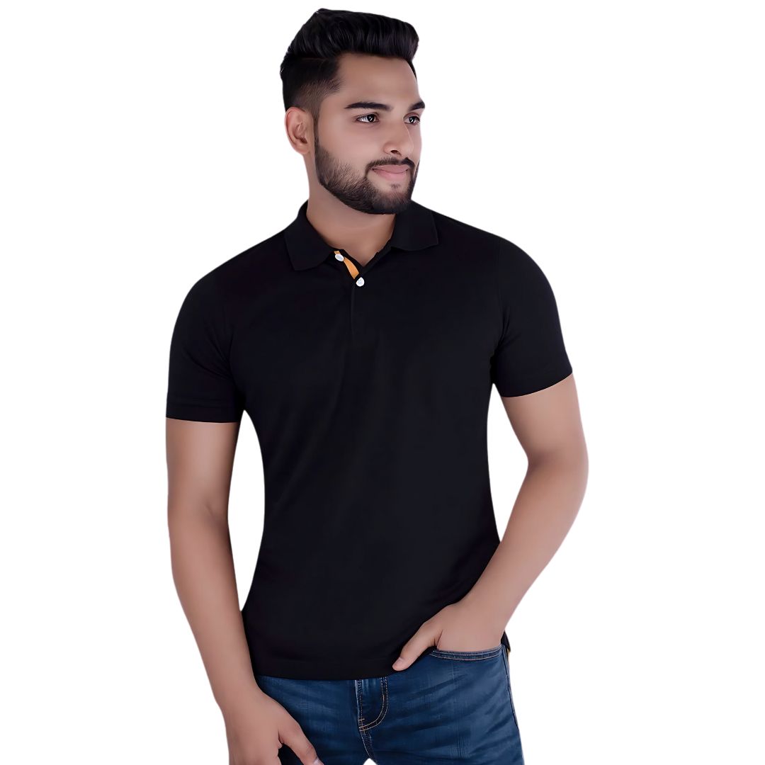 United Colors of Benetton (UCB) Black Polo T-Shirt - corporate gift by YuBingo